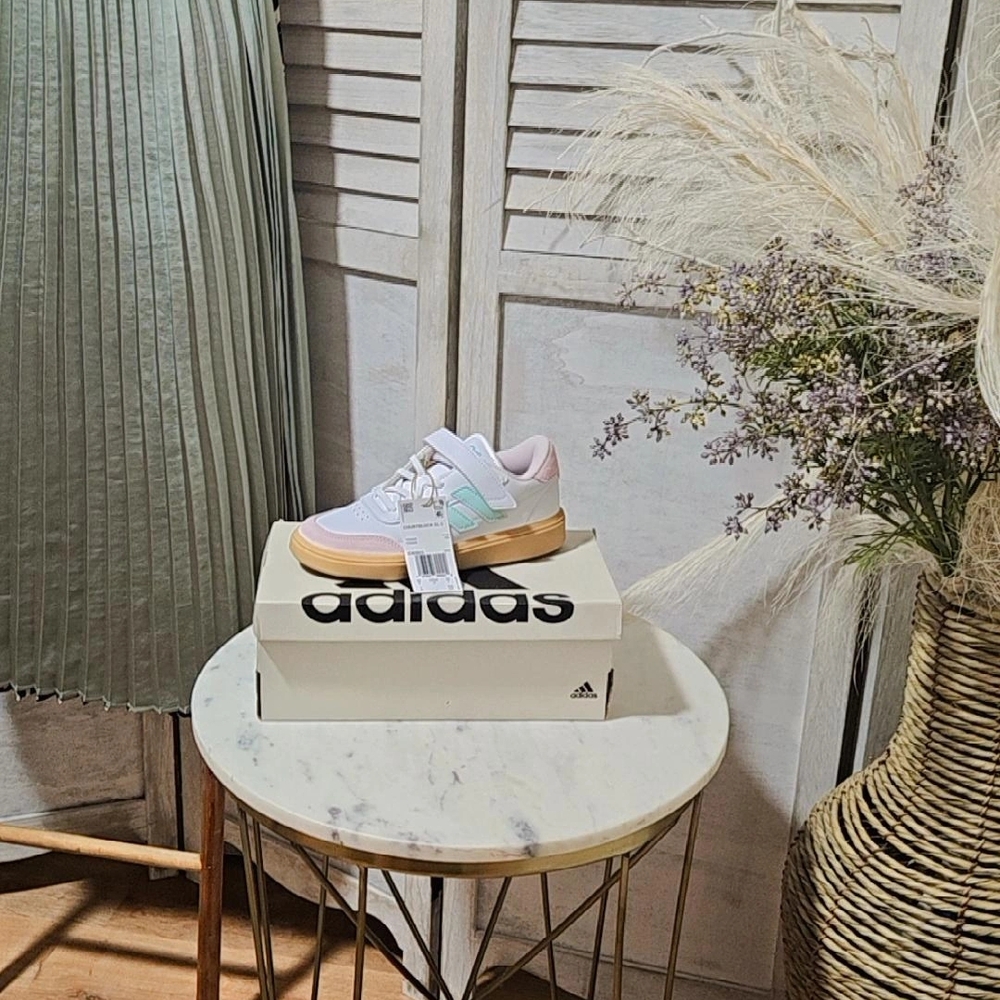 Adidas White and Pastel Sneakers